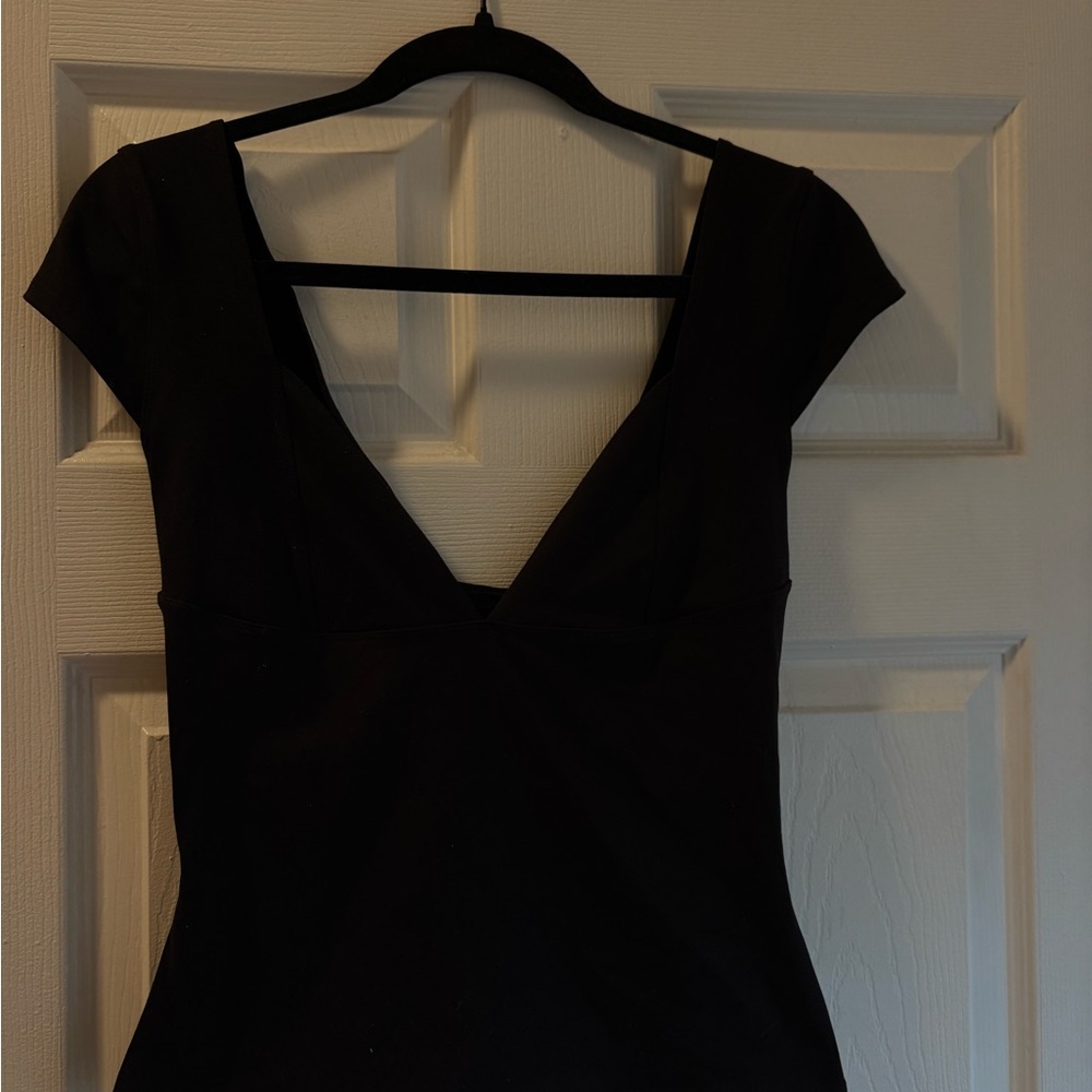 Free People Black plunge top